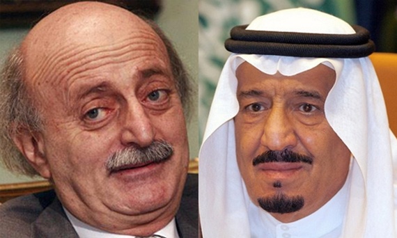 الملك يستقبل جنبلاط  ويبحث معه أوضاع لبنان