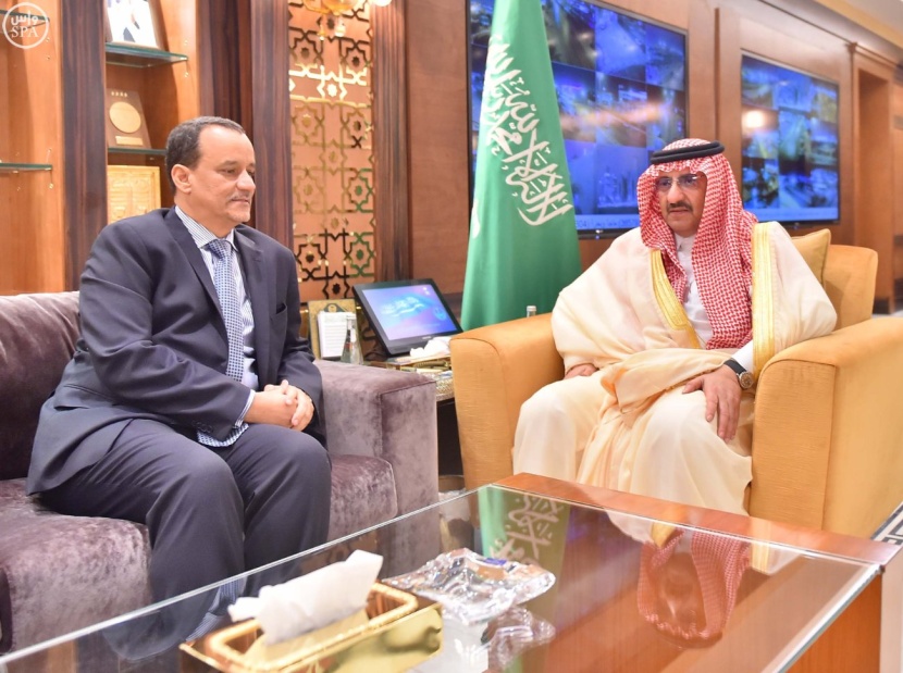 ولي العهد يستقبل مبعوث الأمين العام للأمم المتحدة إلى اليمن