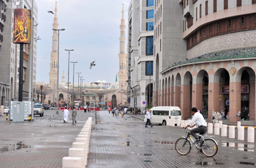 هطول أمطار على منطقة المدينة المنورة