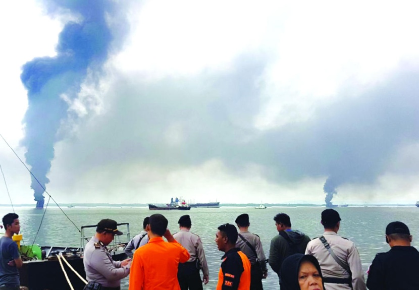 حريق بقعة نفطية