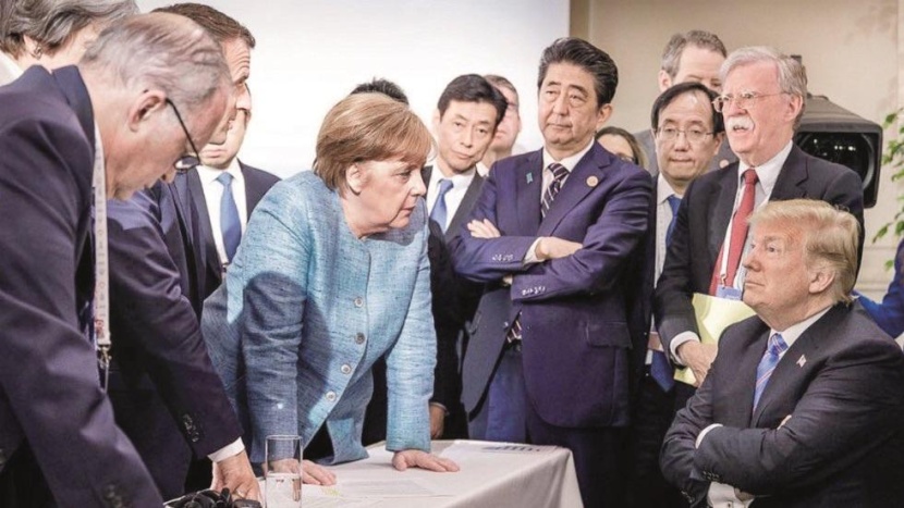 ميركل تواجه الرئيس الأمريكي ترمب برفقة زعماء مجموعة الدول الصناعية السبع الكبرى على هامش قمة كيبيك الكندية