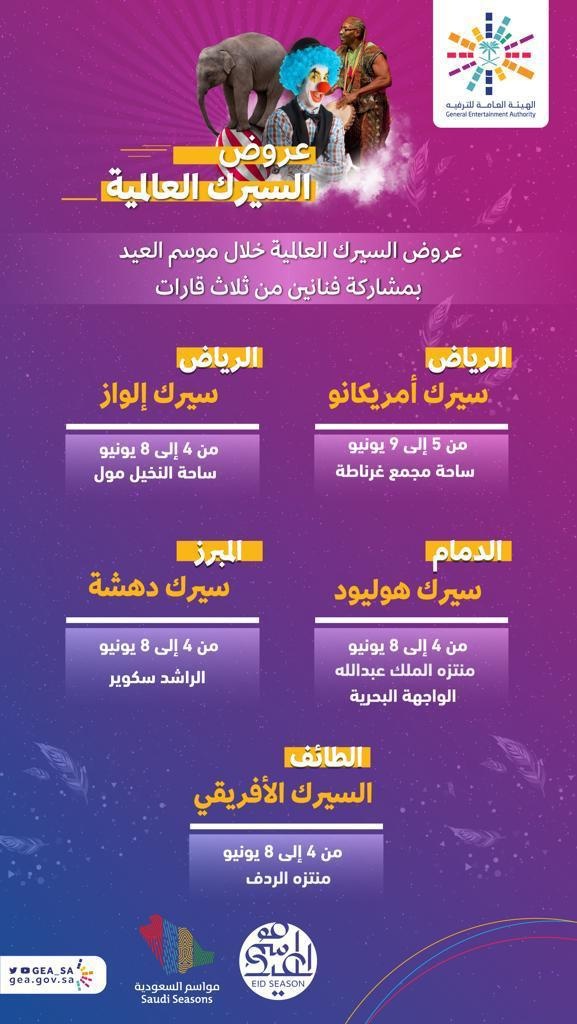 "الترفيه" تقدّم أفضل عروض السيرك العالمية خلال موسم العيد