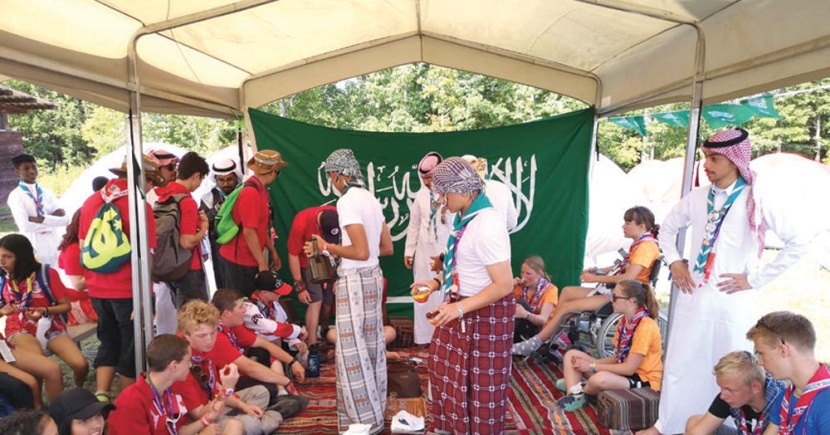 فعاليات ثقافية سعودية في المخيم الكشفي العالمي في أمريكا