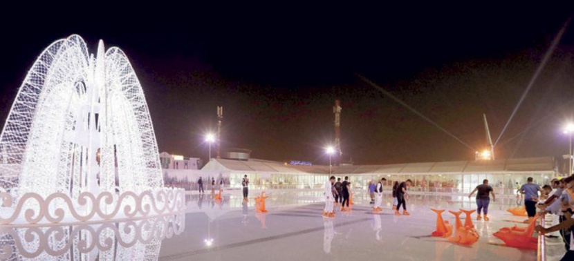 التزلج في «ونتر وندر لاند» يضفي مزيدا من الترفيه على الزائرين