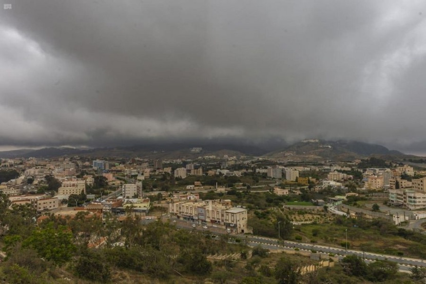 ضباب الباحة يعانق قمم الجبال ويرسم لوحة إبداعية على المنتزهات