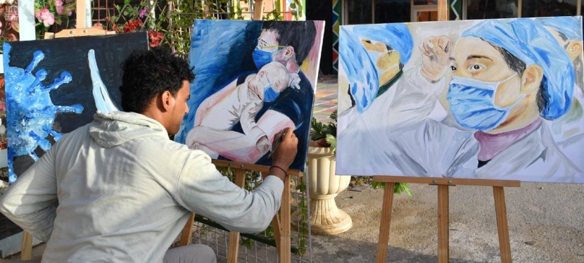 بالفن .. سعوديون يواجهون «كوفيد - 19»