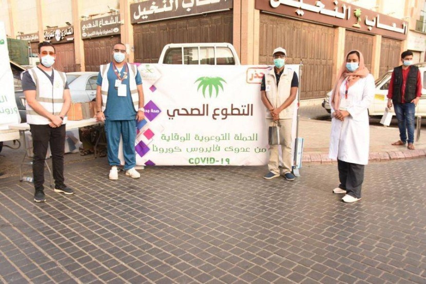 1000 متطوع صحي في الأسواق التجارية للتوعية