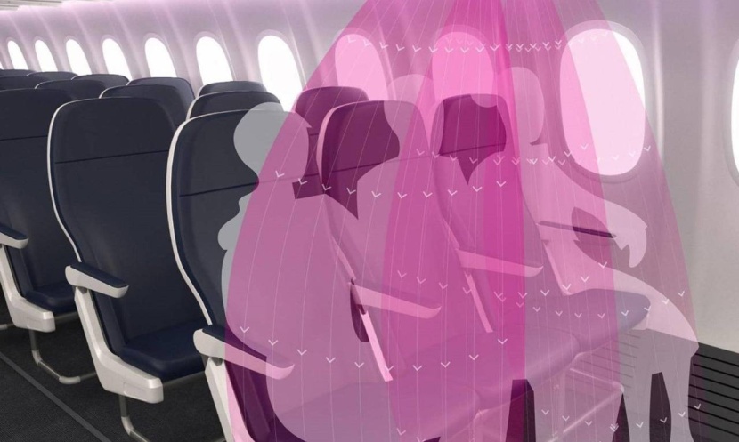 ابتكار درع هوائية لمنع انتقال العدوى داخل الطائرات