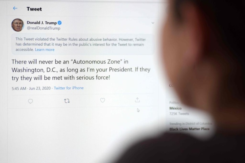 تويتر يحجب تغريدة لترمب تتضمن تهديدا باستخدام القوة