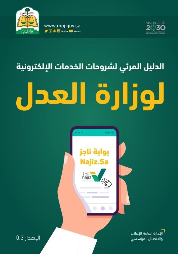 «ناجز يغنيك» .. دليل مرئي للخدمات العدلية الإلكترونية