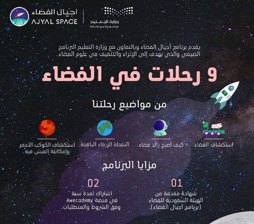 «٩ رحلات في الفضاء‬» .. برنامج خاص لتثقيف الطلاب واستكشاف الكواكب 