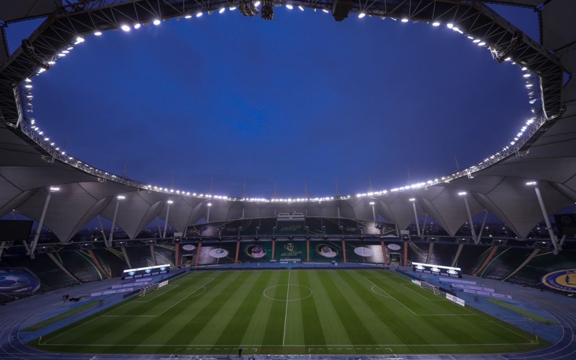  استاد الملك فهد الدولي قبل بداية نهائي كأس الملك بين  الهلال والنصر