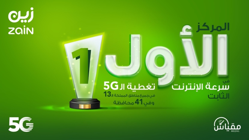 "زين السعودية" الأكبر تغطية للجيل الخامس والأسرع في الإنترنت الثابت والألعاب الإلكترونية