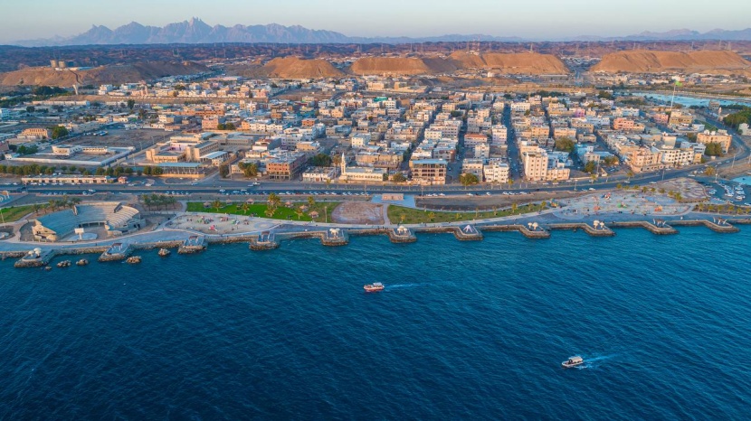  صور جوية للكورنيش الشمالي في ضباء