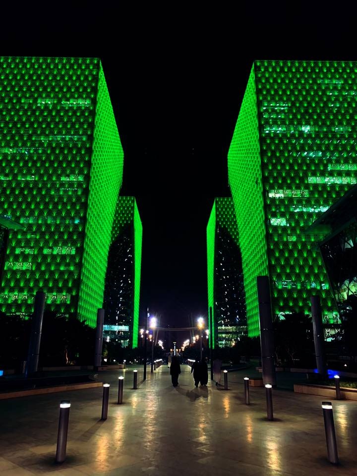 «الطبيعة المتوهجة».. عمل فني يضيء المدينة الرقمية ويتفاعل معه الزوار
