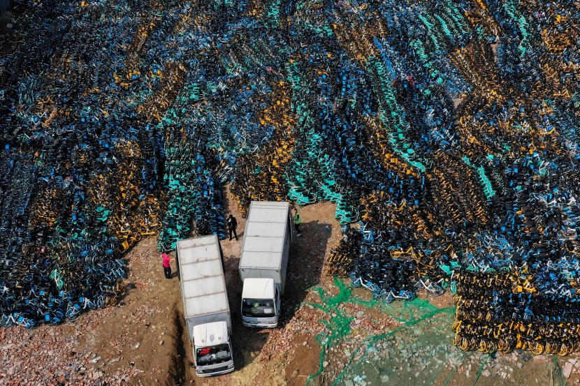  "مقبرة دراجات هوائية مشتركة" في الصين