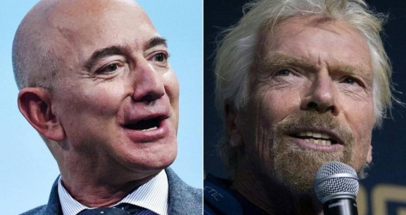 برانسون يسبق بيزوس إلى الفضاء بأيام