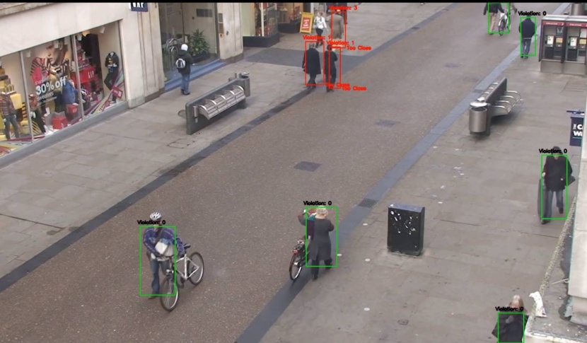 الذكاء الاصطناعي يرصد مخالفات التباعد الاجتماعي في الأماكن العامة