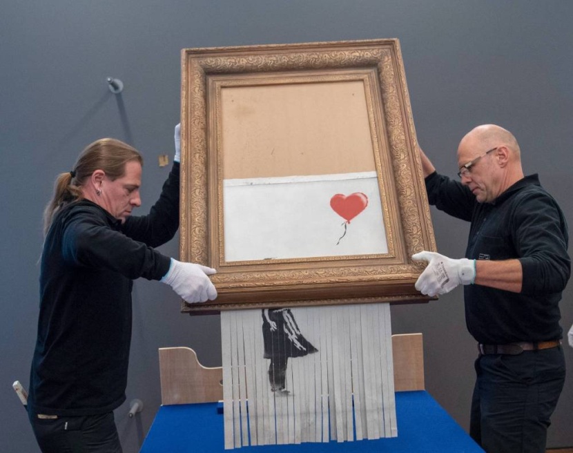 لوحة ممزقة لبانكسي تطرح للبيع مقابل 8.3 مليون دولار