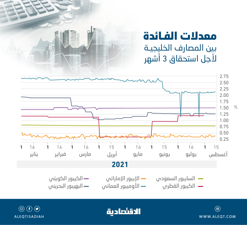 لأول مرة منذ 20 شهرا .. ارتفاعات هامشية لنصف آجال السايبور مع تسارع النمو الائتماني