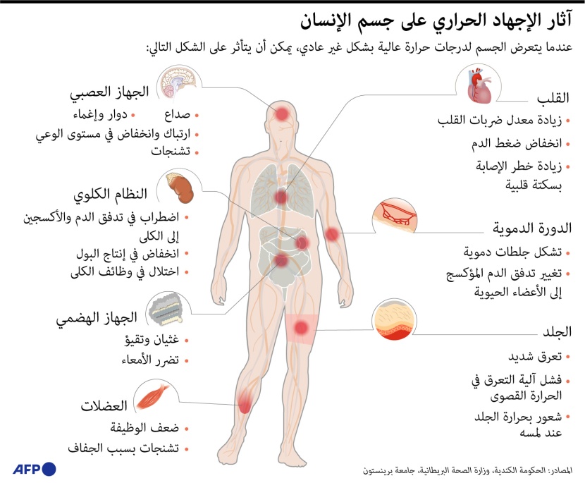 تعرف على آثار الإجهاد الحراري على جسم الإنسان