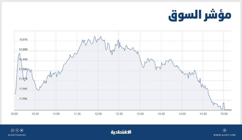 الأسهم السعودية تكسب 106 نقاط .. ضغوط البيع تحول دون استعادة المؤشر مستويات 12000