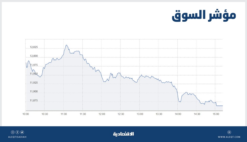 قطاع المواد الأساسية يدفع الأسهم المحلية للتداول دون 11900 نقطة