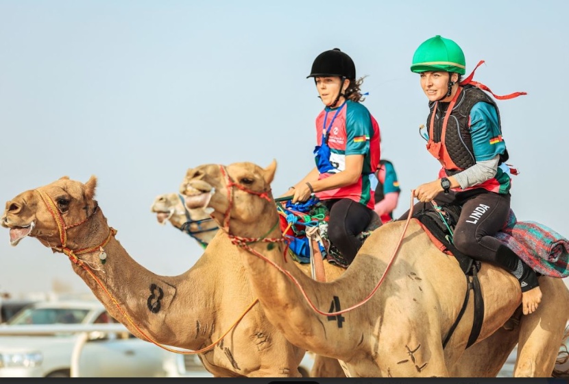 مهرجان ولي العهد للهجن .. تايلور تفوز بأول ماراثون دولي مفتوح للسيدات