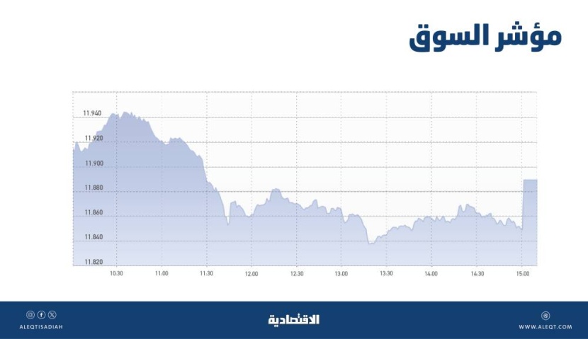 الأسهم السعودية تعجز عن التماسك فوق مستويات 11900 نقطة بفعل ضغوط البيع